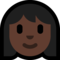 Woman - Black emoji on Microsoft